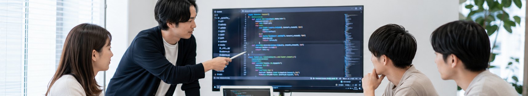業務を理解しながらコードレビューを行う開発チーム