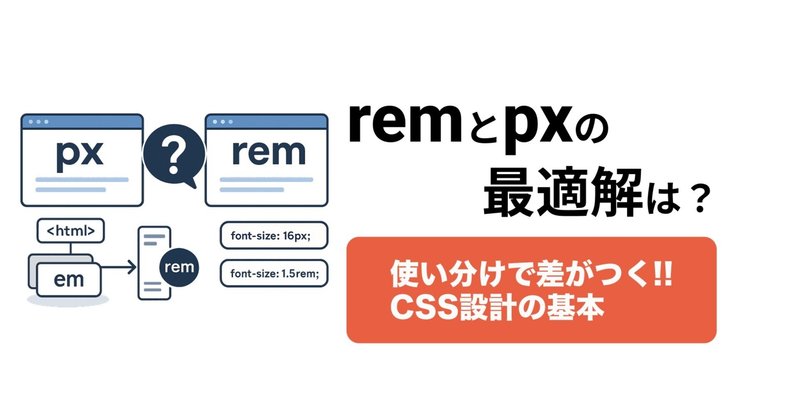 remとpxの違いとは？CSS設計で迷わない使い分けルールと実践例を解説 | 株式会社ルートゼロ