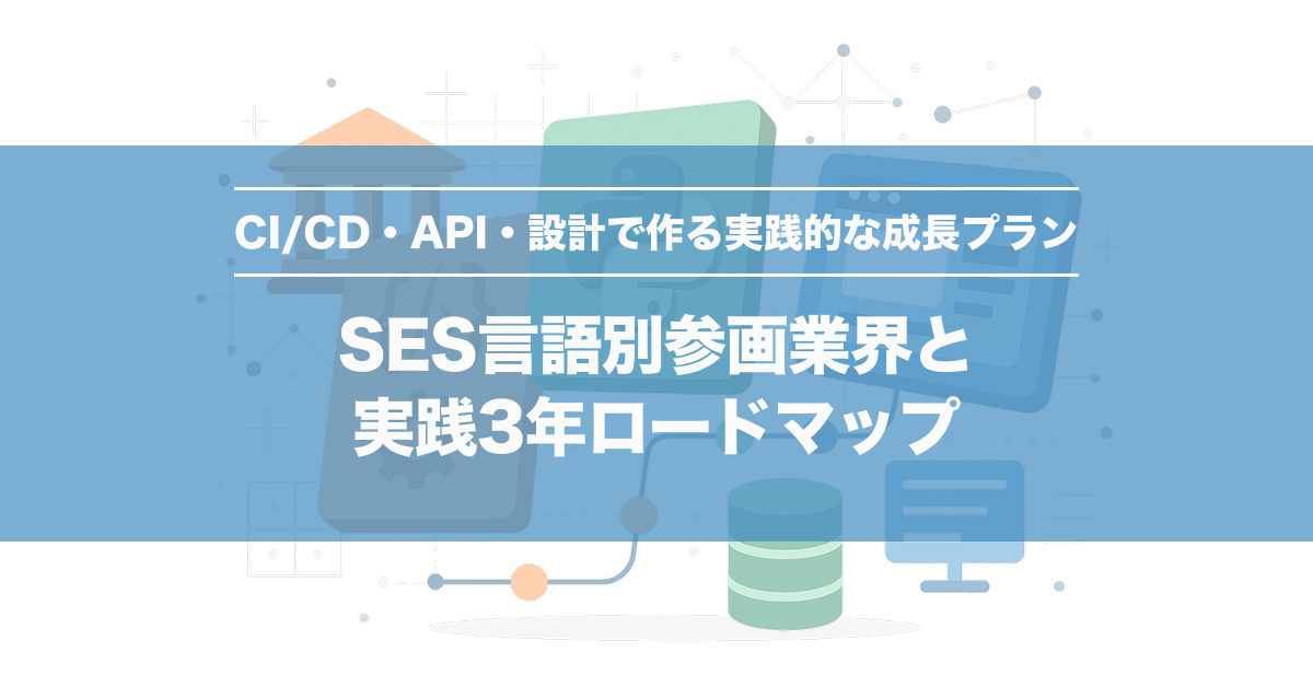 SES言語別参画業界と実践3年ロードマップ