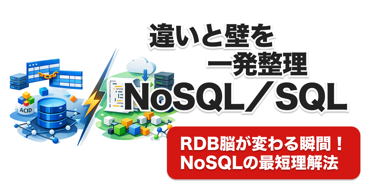 NoSQLとSQLの違い徹底比較｜RDB経験者向け3つの壁と使い分けガイド