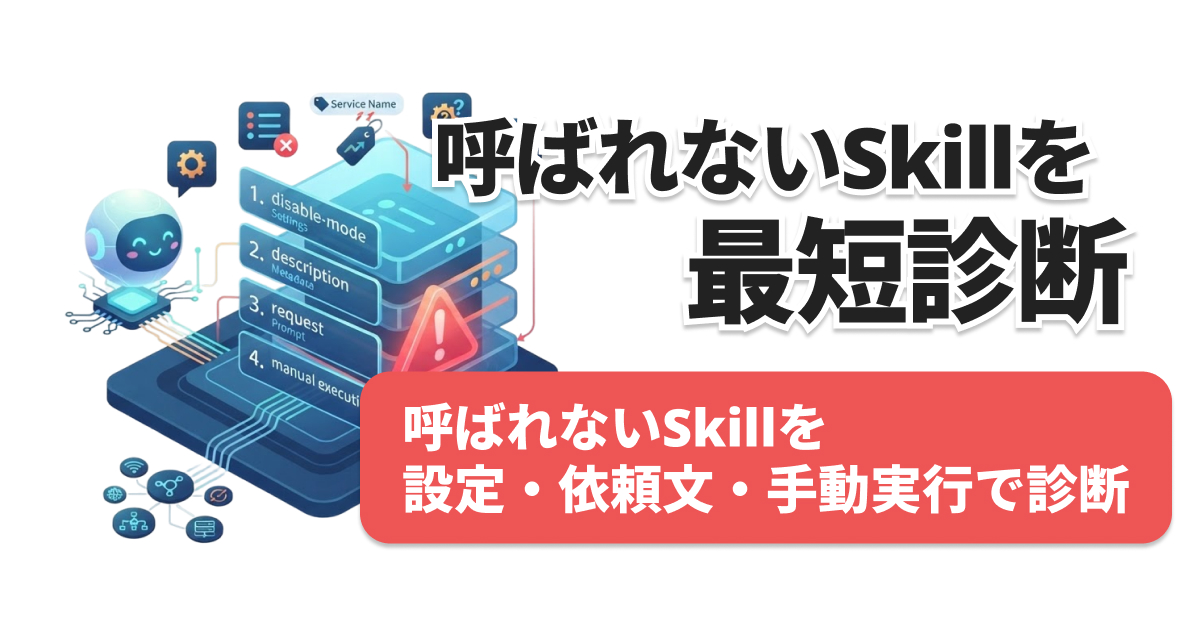 Claude CodeでSkillが呼ばれない原因｜description・発火条件・設定の確認順