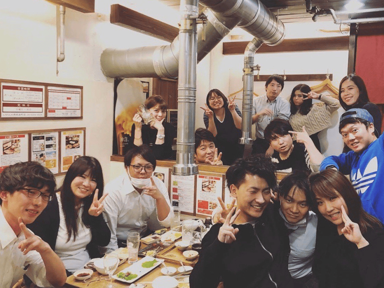 ルートゼロ初期の懇親会に参加したメンバーの集合写真