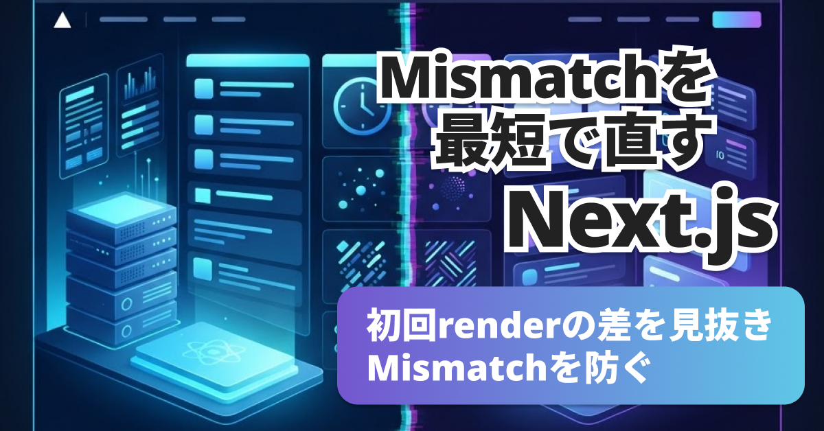 Next.jsのHydration Mismatch｜Date・Math.randomの直し方
